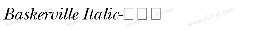 Baskerville Italic字体转换